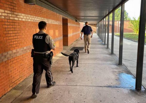 Law enforcement officers responded to schools that were targeted in threats.